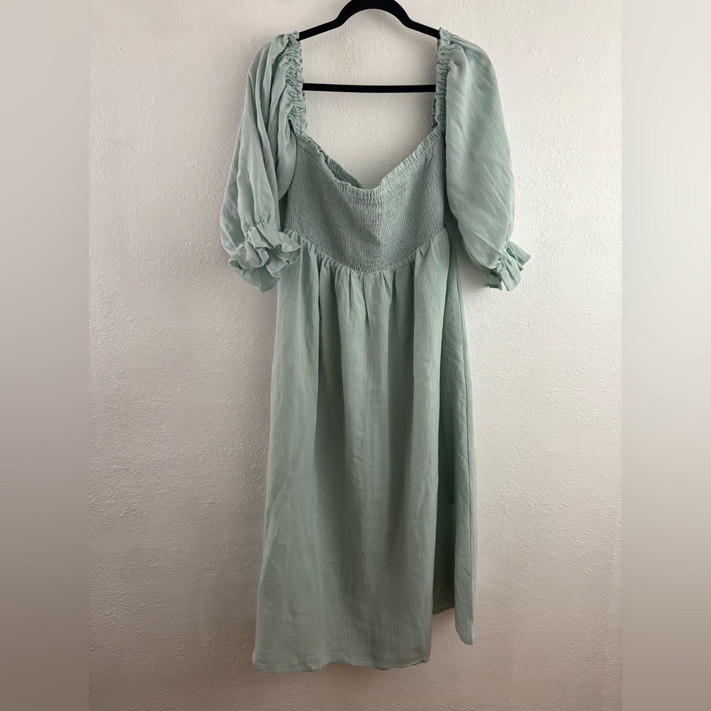 Vici Smocked square neck short sleeve maxi dress size XL